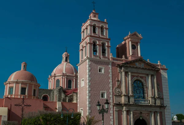 Tett Inntil Katedralen Tequisquiapan Mexico – stockfoto