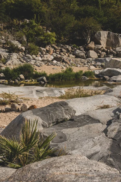 Boca Sierra Grote Stenen Met Gefilterd Regenwater Natuurlijke Zwembaden Baja — Stockfoto