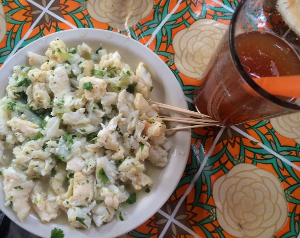 Ceviche Clavo Plato Cerrado Cozumel México — Foto de Stock