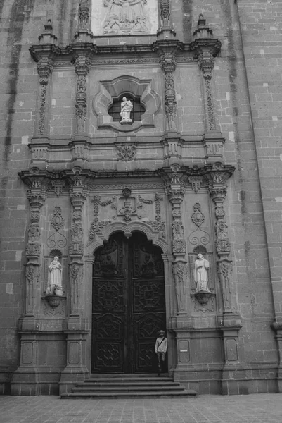 Fachada Catedral Huichapan Cidade Mexicana Hidalgo — Fotografia de Stock