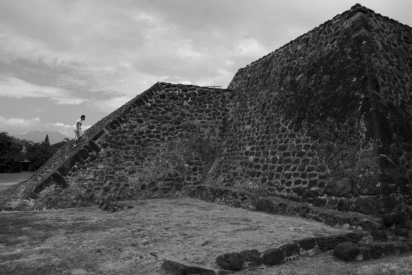 Teopanzolco Postclassic Período Sítio Arqueológico Azteca Ruínas Cuernavaca Morelos México — Fotografia de Stock