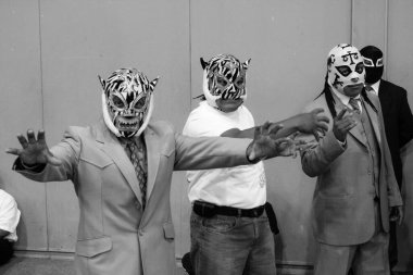 Mexico City, CDMX 2014 Lucha libre, güreş ve maskeler, ulusal spor 