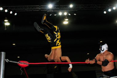 Mexico City, CDMX 2014 Lucha libre, güreş ve maskeler, ulusal spor 