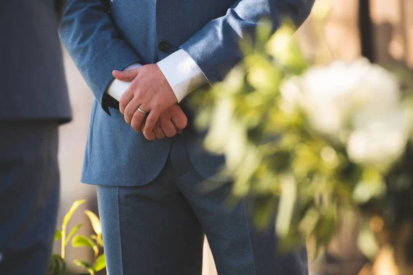 Anillo Bodas Anillo Dedo Que Indica Que Portador Está Casado — Foto de Stock