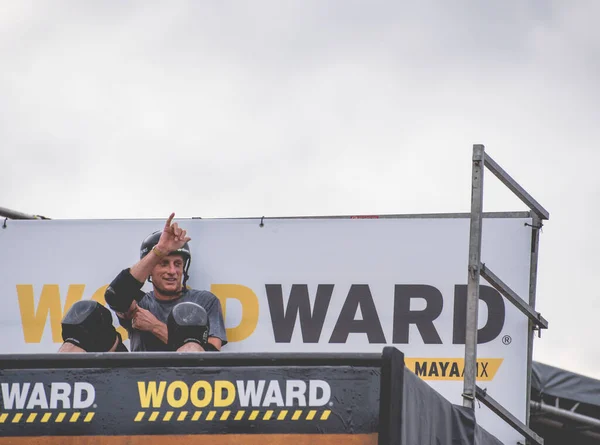 Playa del Carmen, Cancun, Riviera Maya, Quintana Roo Mexico, 21 Ekim 2017 Cennette Kaykay, Woodward Riviera Maya Büyük Açılışı, Tony Hawk