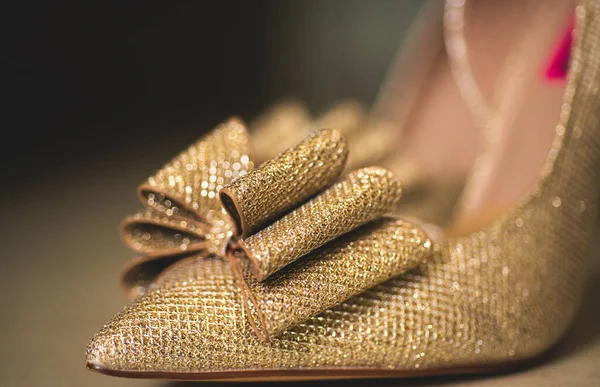 Весільне Взуття Дуже Важливий Аксесуар Дня Весілля Нареченого Який Відповідає — стокове фото