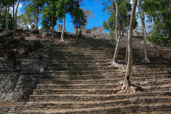 古代キニチュナマヤ遺跡 キンタナ メキシコ — ストック写真