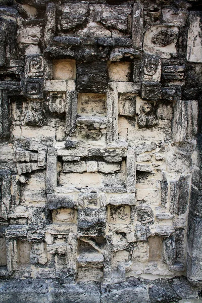 Xpujil Sítios Arqueológicos Maias Ruínas Pirâmide Fechar Pedras — Fotografia de Stock