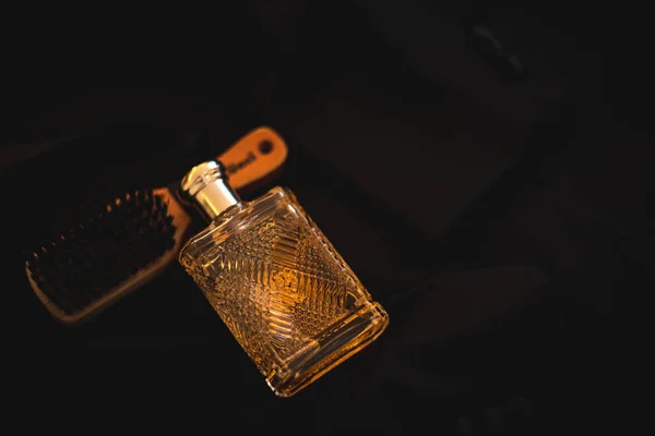 Perfume Uma Mistura Óleos Essenciais Perfumados Compostos Aroma Fixadores Solventes — Fotografia de Stock