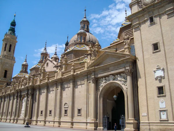 Basilique Del Pilar Saragosse Dans Nord Espagne Cathédrale Église — Photo