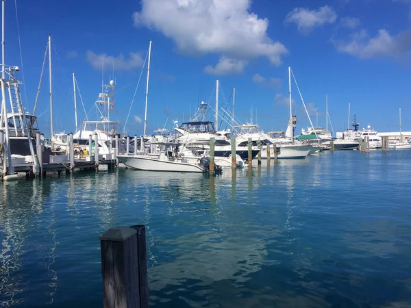 Key West Florida Estados Unidos Porto Com Barcos — Fotografia de Stock