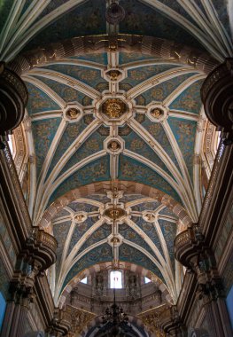 Lagos de Moreno, Jalisco, Meksika 'daki katedral kilisesinin güzel iç mekanı. 