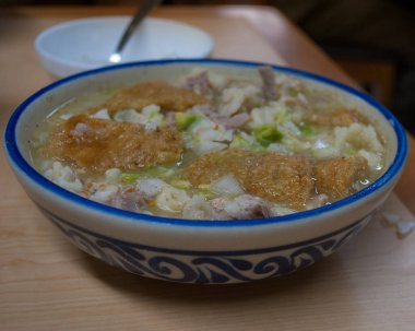 Pozole geleneksel Meksika yemeği, Taxco, Meksika
