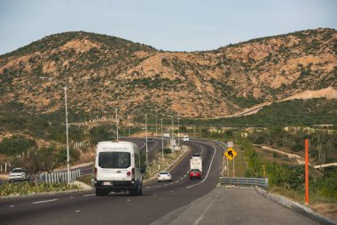 San Jose Del Cabo otoyolunun güzel manzarası, San Jos 1730 'da kuruldu, Los Cabos, Meksika, Baja California yarımadasının sonunda yer almaktadır..