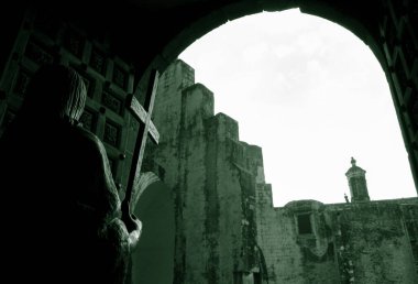 Cuernavaca, Morelos, Meksika, Katedral ve bağlı olduğu manastır açık bir şapeldir.