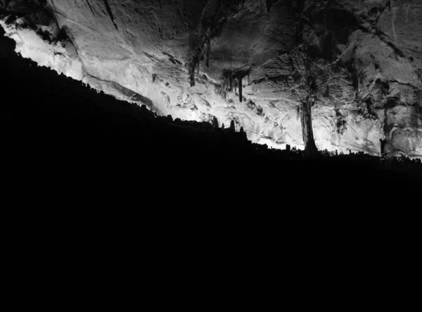 Grutas Cacahuamilpa Národní Park Guerrero Mexicouvnitř Jeskynního Systému Devadesát Velkých — Stock fotografie