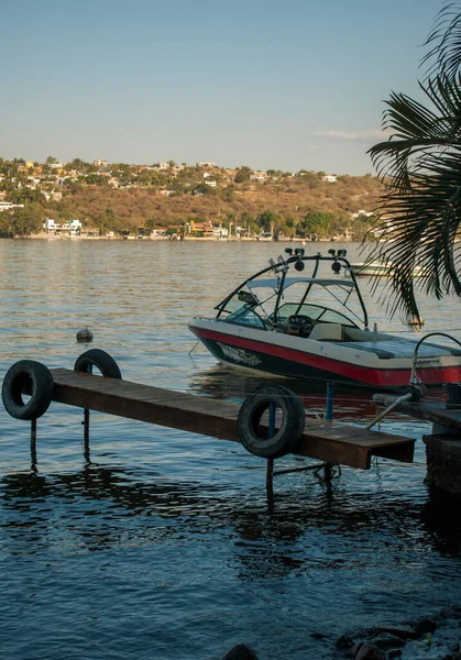 Tequesquitengo Lake Mexiko 2014 See Mit Booten — Stockfoto