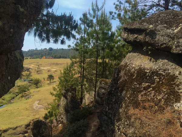 Piedras Encimadas Valle Piedras Apiladas Atracción Turística Ubicada Puebla Formaciones —  Fotos de Stock