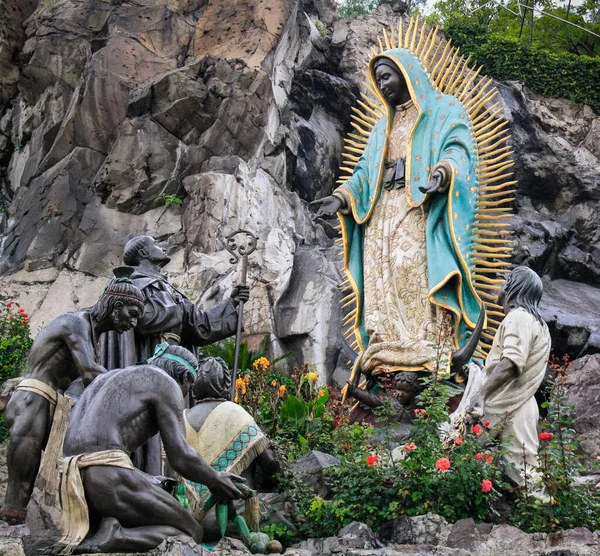 Villa Cdmx Mexic Locul Apariției Doamnei Noastre Guadalupe Sculptură Ilustrativă — Fotografie, imagine de stoc