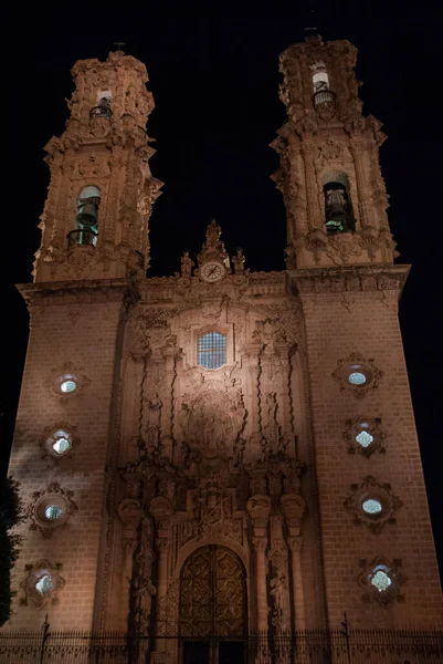 サンタ プリスカ教区の夜景 San Sebastan Mexico — ストック写真