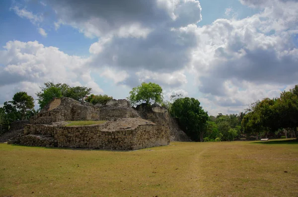 墨西哥前哥伦比亚玛雅文明的Kohunlich考古遗址 — 图库照片