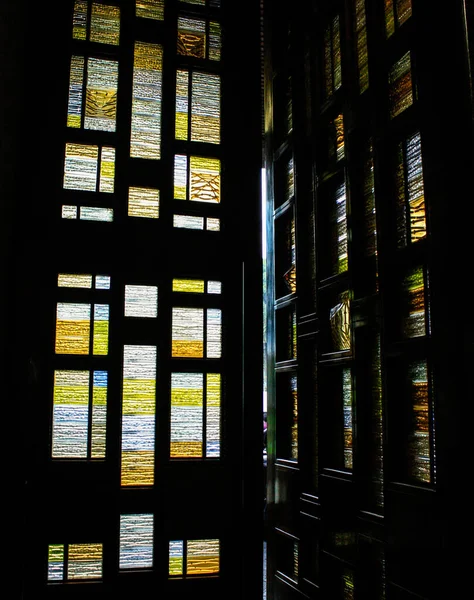 Glasmalerei Von Villa Mexiko Stadtkirche — Stockfoto