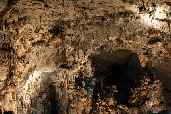 Sten Struktur Väggar Bergsgrottan — Stockfoto