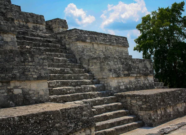 Archeologické Mayské Naleziště Calakmul Pokrývá Rozlohu Přibližně Čtvereční Kilometry Což — Stock fotografie