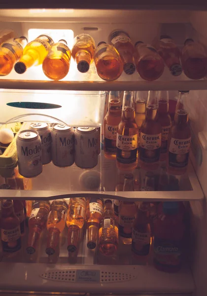 Fridge Full Beer — Stock Photo, Image