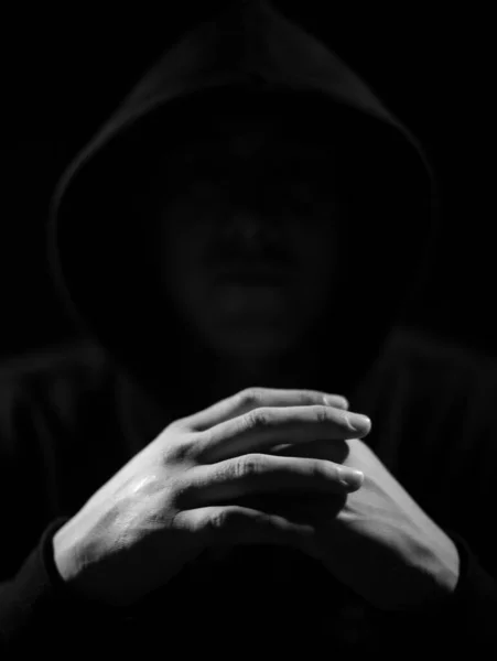 Hands Rapper Darkness — Stock Photo, Image