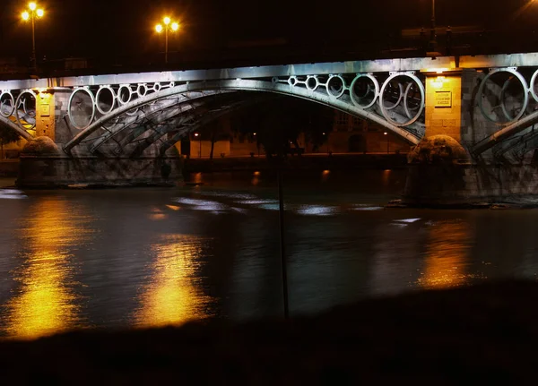 Isabel Triana Bridge Guadalquivir River Sevilla Spain — Stock Photo, Image