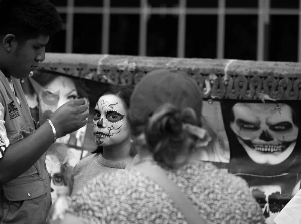 2017 Día Los Muertos Fiesta Celebrada México Niños Con Disfraces —  Fotos de Stock