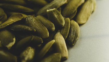 Balkabağı tohumu Makro yakın çekim fotoğrafçılığı