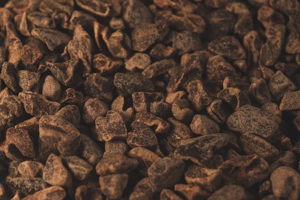 Μακρο Κοντινή Φωτογραφία Του Raw Cacao Nibs — Φωτογραφία Αρχείου