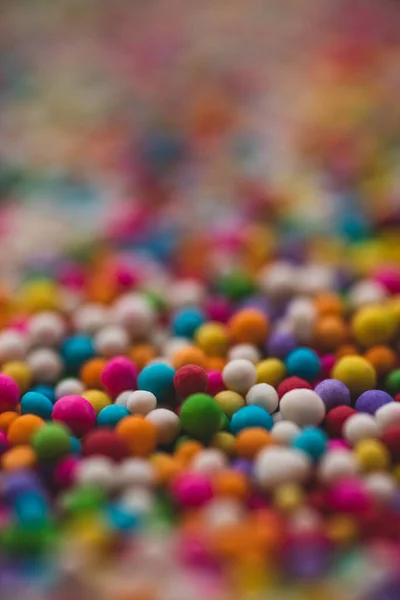 Macro Close Portrait Colorful Candy Sprinkles Studio Lighting Selective Focus — Stock Photo, Image