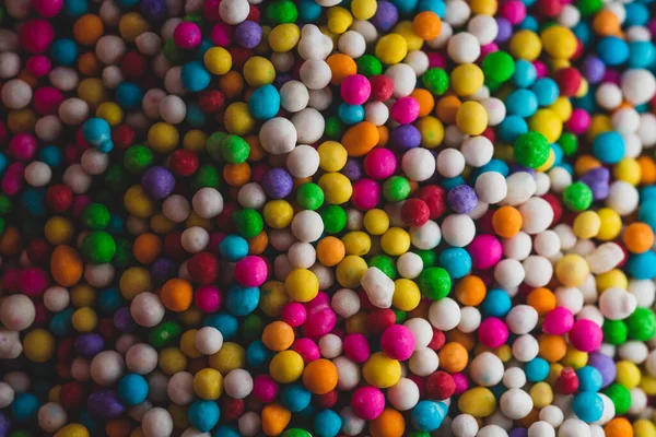 Macro Close Portrait Colorful Candy Sprinkles Studio Lighting Selective Focus — Stock Photo, Image