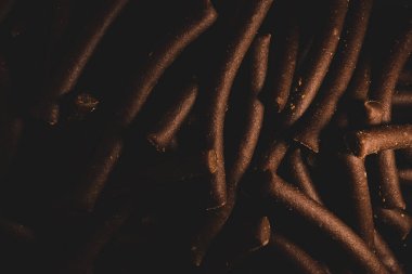 Makro köpek maması, atıştırmalık, seçici odaklanma.