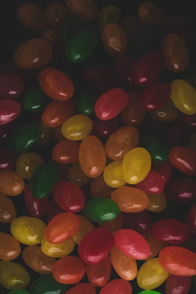 Μακρο Γκρο Πλαν Μικτών Χρωμάτων Ζελέ Φασόλια Επιλεκτική Εστίαση — Φωτογραφία Αρχείου