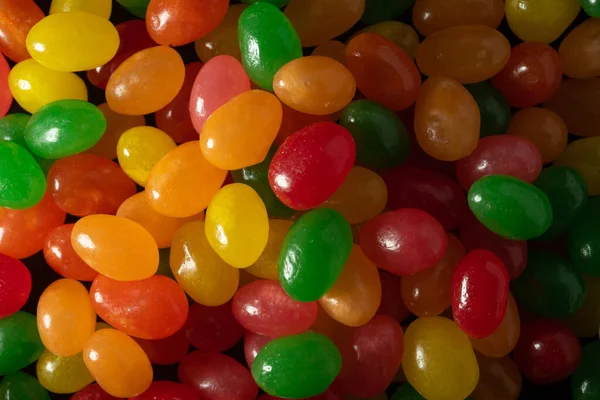 Macro Close Mixed Colors Jelly Beans Selective Focus — Stock Photo, Image