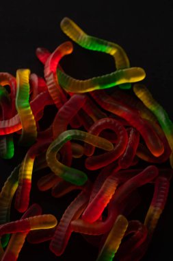 Jelibon şekerleme tatlı şeker, Makro yakın çekim, seçici odaklanma