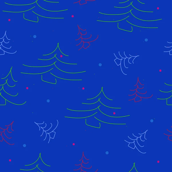 Vector Illustration Seamless Pattern Christmas Tree Ornament — Stock Photo, Image