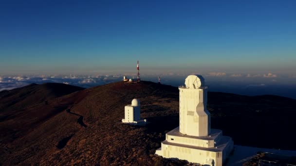 Teide Csillagászati Obszervatórium Tenerife Island Spanyolország — Stock videók