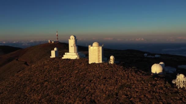 Obserwatorium Astronomiczne Teide Wyspa Teneryfa Hiszpania — Wideo stockowe