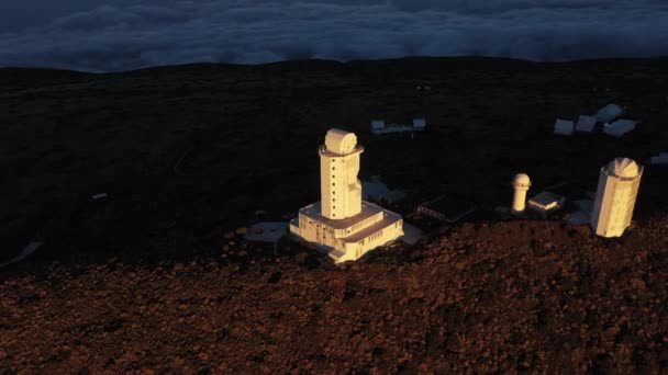 Teide Astronomik Gözlemevi Tenerife Adası Spanya — Stok video