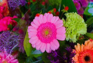 süpermarketten kapalı çiçek çiçeklenme