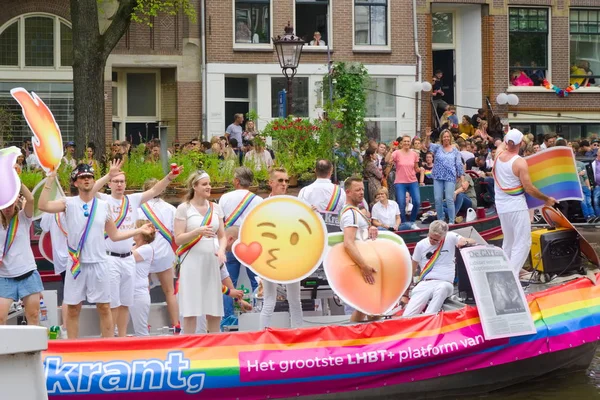 03-08-2019 Amsterdam Nederland laatste dag van de Pride parade 1969-2019 50e verjaardag van Pride parade — Stockfoto