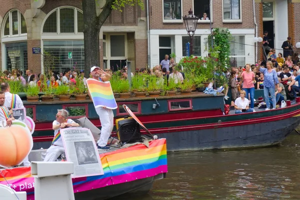 03-08-2019 Amsterdam Holandia ostatni dzień dumy parada 1969-2019 50-lecie parada dumy Zdjęcie Stockowe