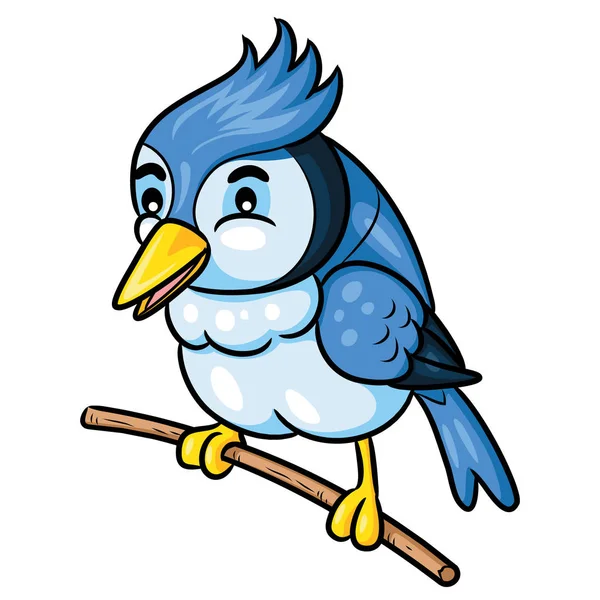 Illustration Cute Cartoon Bird — Stock Vector
