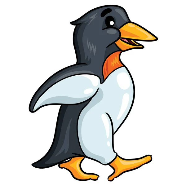 Ilustración Lindo Pingüino Dibujos Animados — Vector de stock