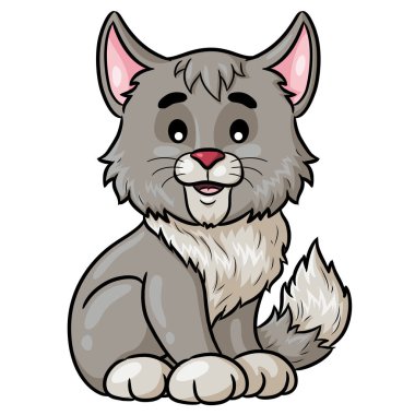 Çizgi film kedisinin çizimi.